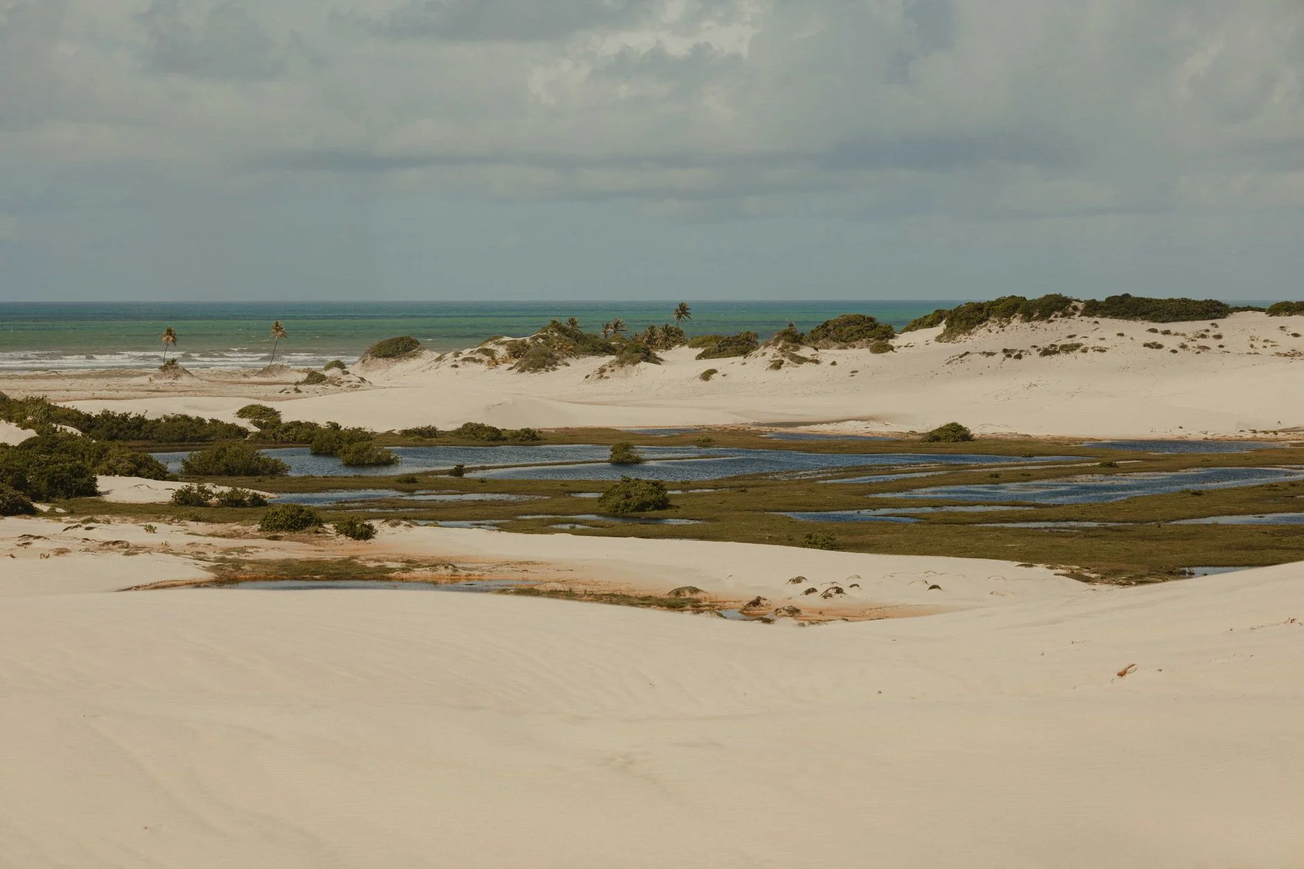 White dunes meeting turquoise water on Boa Vista, Cape Verde