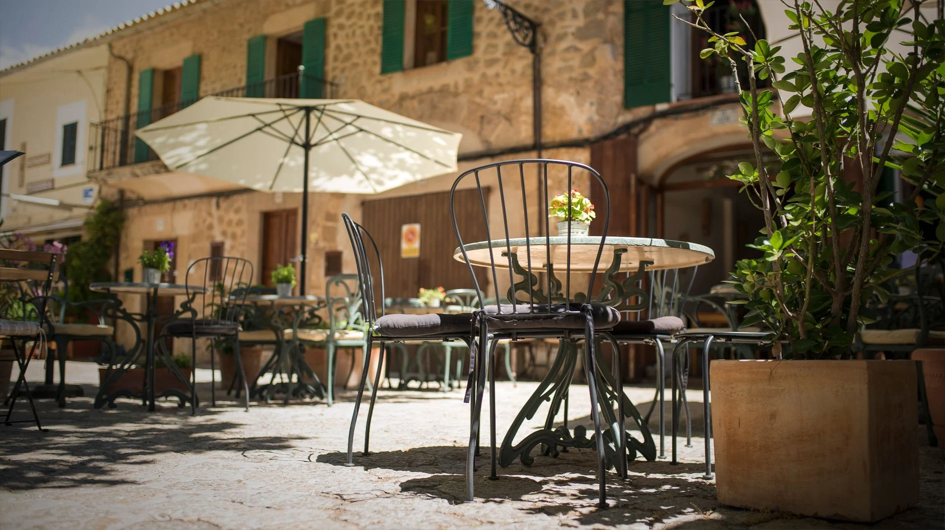 A Mallorcan stone finca among olive terraces
