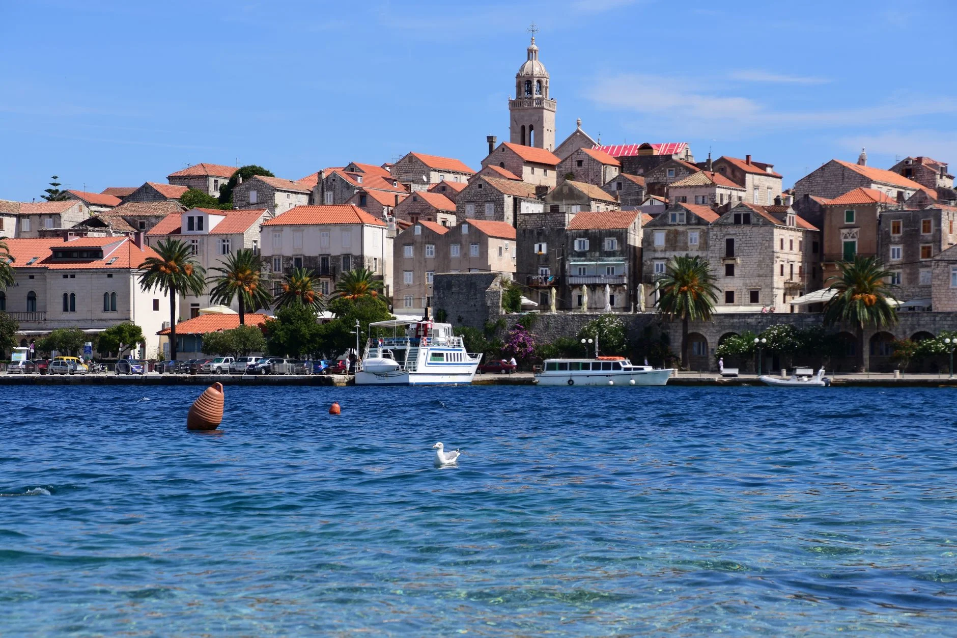 The old town of Korčula beside the Adriatic